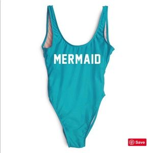 PRIVATE PARTY: Turquoise Mermaid One Piece